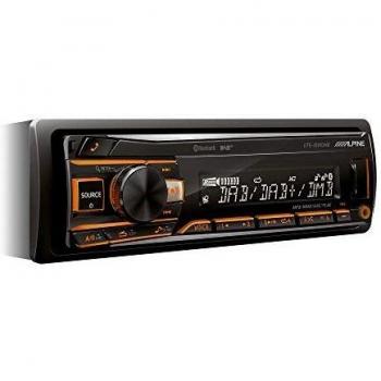 Alpine Autorradio UTE-204DAB, Receptor Digital 1 Din con DAB+, USB, Bluetooth, Color Negro