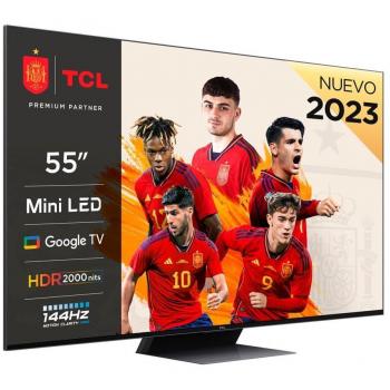 TCL 55C845 55 Mini-LED QLED 4K Ultra HD HDR Smart Google TV with Dolby Vision and Atmos, Onkyo 2.1 Sound System, Motion Clarity Pro at 144Hz, Wi