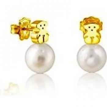 Pendientes TOUS Sweet Dolls en oro amarillo de 18 kt y perlas cultivadas de 0,95 cm