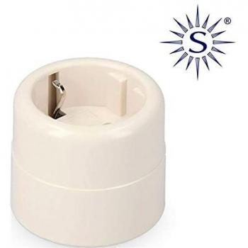 Edm E41202 Base T/Tl 16A Redonda, Envasada, Blanco