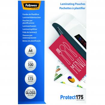 Fellowes 53087 - Pack de 100 fundas para plastificar, formato A4