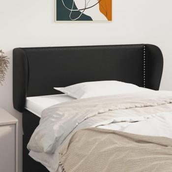Cabecero de cuero sintético negro 103x23x78/88 cm vidaXL