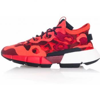Adidas Originals Red Fabric Sneakers with Black Inserts for Men, Size 8 UK / Size 9 US