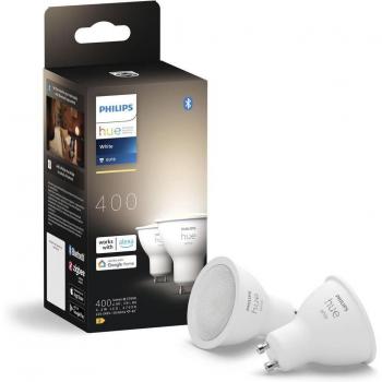 Bombilla Reflector LED Philips Hue White GU10 Pack Doble Wifi & Bluetooth 4,2 W