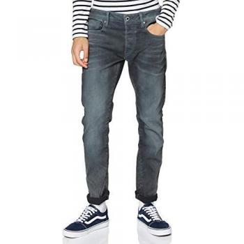G-Star Raw Men's 3301 Slim Jeans - Dark Aged Cobler, Casual Denim