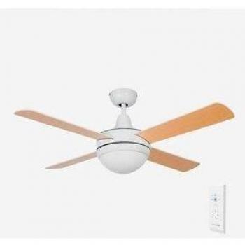 Ventilador de Techo Universal Blue Siroco 4042W con Luz y Mando a Distancia - Blanco/Madera
