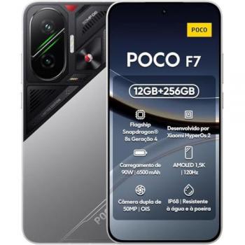 Smartphone Xiaomi POCO F7 5G Plata 12GB RAM 256GB AMOLED 6.83 Snapdragon 8s Gen 4 Batería 6500mAh