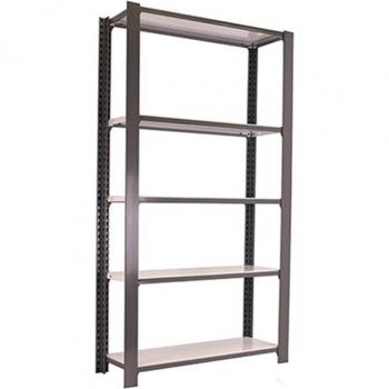 Estantería metálica OFFICLICK Simonrack 5 estantes Gris/Blanco 2100x900x300 mm - Estantería para oficina de diseño, capacidad de carga 200 Kgs