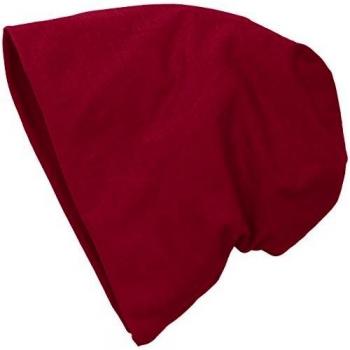 MSTRDS Unisex Jersey Beanie - Red Stretch Knit Hat, One Size