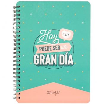 Libreta Pequeña Mr. Wonderful Hoy Puede Ser un Gran Día