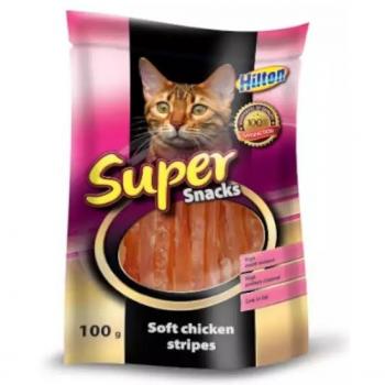 Hilton przysmak miękkie paski z kurczaka dla kota - 100 g, Snack para Gatos Hilton Soft chicken stripes Pollo 100 g