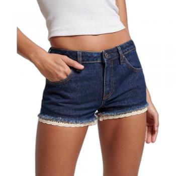 Pantalones Cortos Vintage de Denim Azul Superdry Mujer 25