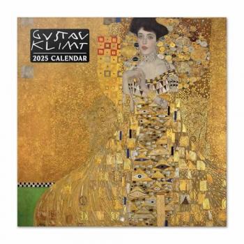 Calendario 2025 pared 30x30 Gustav Klimt multicolor con espacio para anotar e ilustraciones