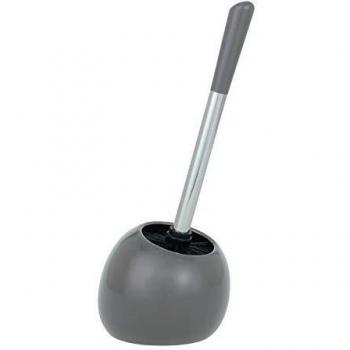 Wenko WC-Garnitur Polaris - WC-Bürstenhalter, Keramik, 15 x 34,5 x 14,5 cm, grau