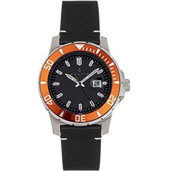Nautis Dive Pro 200 Leather-Band Quartz Deep Diving Watch with Date - One Size