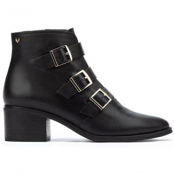 Martinelli Zinnia 1603-4506Z Botines para Mujer de Piel con Cremallera y Hebillas en Color Negro