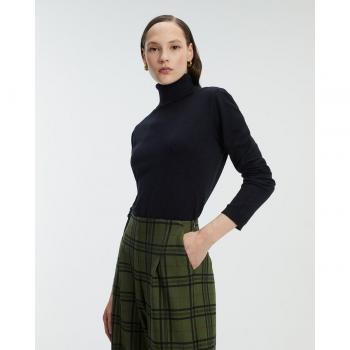 Andam Jersey de mujer con cuello alto de manga larga