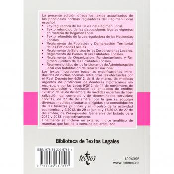 Legislación De Régimen Local. Normas Básicas - 16ª Edición