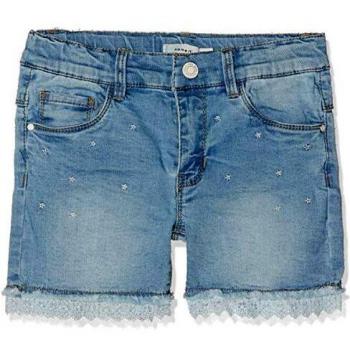 NAME IT NMFSALLI DNMBATIRA 1179 Shorts, Bañador para Niñas, Azul Light Blue Denim, 92