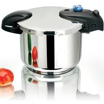 Olla a presión de bayoneta 8L Acero Inoxidable Ø24cm con cesta de vapor