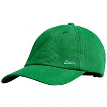 Gorra Superdry para Mujer Y9010073A - Bordada con Logotipo Vintage, Color Verde, Casual, Algodón, Talla Única