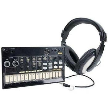 DURAGADGET Auriculares Estéreo Compatible con Serie Korg Volca - En Negro Y Gris con Cable De 2 m + Clavija Jack 6.5 mm