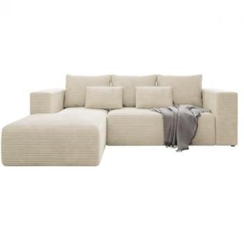 Sofá rinconero Arvada 116 con función de descanso y caja de ropa de cama, 255x161x91cm