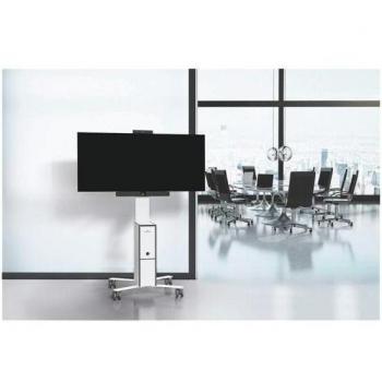 Carro Móvil para TV Coworksation Durable - Soporta Pantallas de 19 a 65, Blanco, Capacidad 25 kg