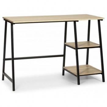 Mesa de Oficina Lisboa Roble/Negro con Diseño Industrial Atractivo