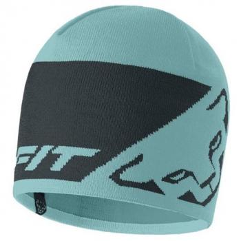 Gorro Dynafit Leopard Logo azul celeste con diseño de leopardo, tejido transpirable, ajuste cómodo y ligero, ideal para actividades al aire libre