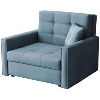Sillón Columbus 101, tapiz azul, metal y plástico, dimensiones 103 x 85 x 98 cm, parcialmente montado