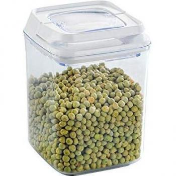 Wenko 54086100 Turin-Caja de almacenaje al vacío, Capacidad: 0, 9 L, poliestireno, 10 x 14, 5 x 10 cm