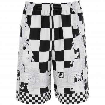 Versace Black Silk Bermuda Shorts Set - Size M