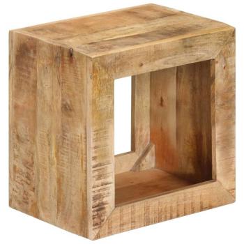 Taburete de madera maciza de mango 40x30x40 cm