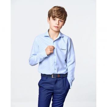 Camisa de niño Spagnolo cuello cutaway con microestampado