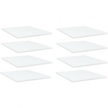 vidaXL White Engineered Wood Bookshelf Boards Set of 8, 15.7x19.7x0.6