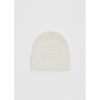 Ecru Double Turnover Beanie OS