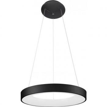 Lámpara colgante moderna Giulia Black - Lámpara colgante LED moderna, color negro, luz blanca cálida 3000K, 2200lm