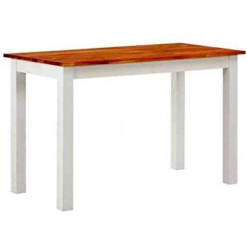 vidaXL Madera Roble Maciza Mesa de Comedor Salón Cocina Sala de Estar Almuerzo Mobiliario Muebles Casa Hogar Jardín Bricolaje 120x60x74 cm
