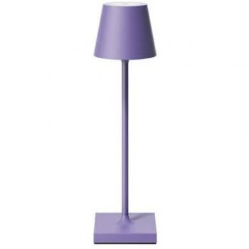 Lámpara de Sobremesa Recargable LED Nuindie Pocket 210 mm, Púrpura, IP54, Dimmable 1.4W