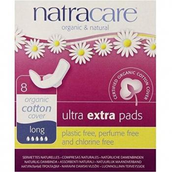 Natracare Ultra Extra Long Pads with Wings - 8 Pack