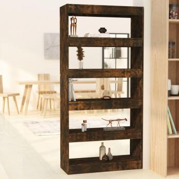 Librería/Divisor Roble Humo 80x30x166 cm en Aglomerado
