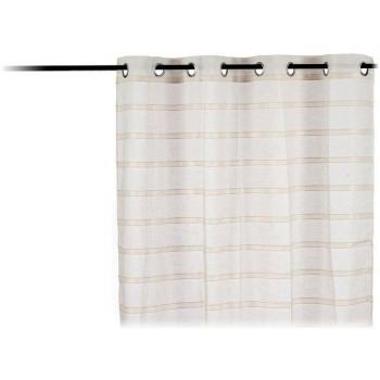 Cortina Rayas Visillo Beige 140 x 260 cm Transparente Listrada