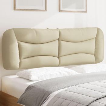 Cabecero de cama acolchado tela crema 160 cm Vidaxl Crema