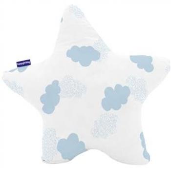Cojín Azul Estrella Nubes 50 x 50 cm de Algodón 100% Calidad Premium