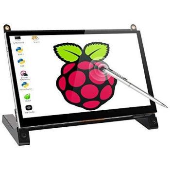 Monitor de Pantalla Táctil Raspberry Pi, Uperfect 7 Pulgadas Pantalla IPS Portátil Monitor de Juegos HDMI 1024X600 con Altavoces Integrados para Raspberry Pi 4 3 2 Zero B+ Xbox PS4 iOS Windows 7/8/10