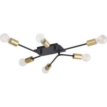 Aplique de Techo Industrial Rabalux Lanny E27 Metal Negro IP20