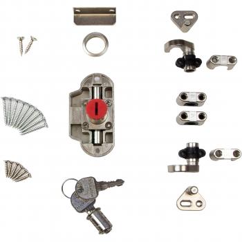 GedoTec Cilindro Cerradura de llave de giro Cerradura atornillable Cerradura de mueble para Puertas de madera & Tienda puertas Profesional Cerraduras para muebles SET COMPLETO Medida de cierre 25 mm