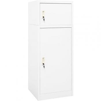 vidaXL Saddle Cabinet White 53x53x140 cm Steel