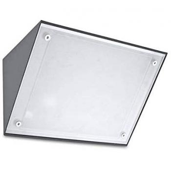 Aplique de exterior LED Curie Urban cristal gris 9 bombillas 13cm IP65